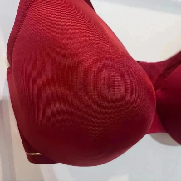 Cacique cranberry red underwire satin lined full coverage bra size 42DDD - Picture 4 of 6